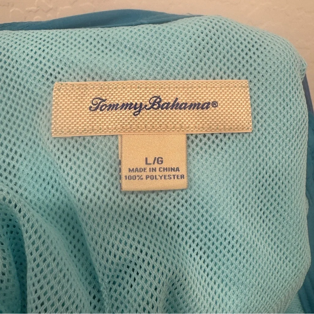 Tommy Bahama Swim Trunks Mens Large Blue Lined Summer Vacation Beach Resortwear